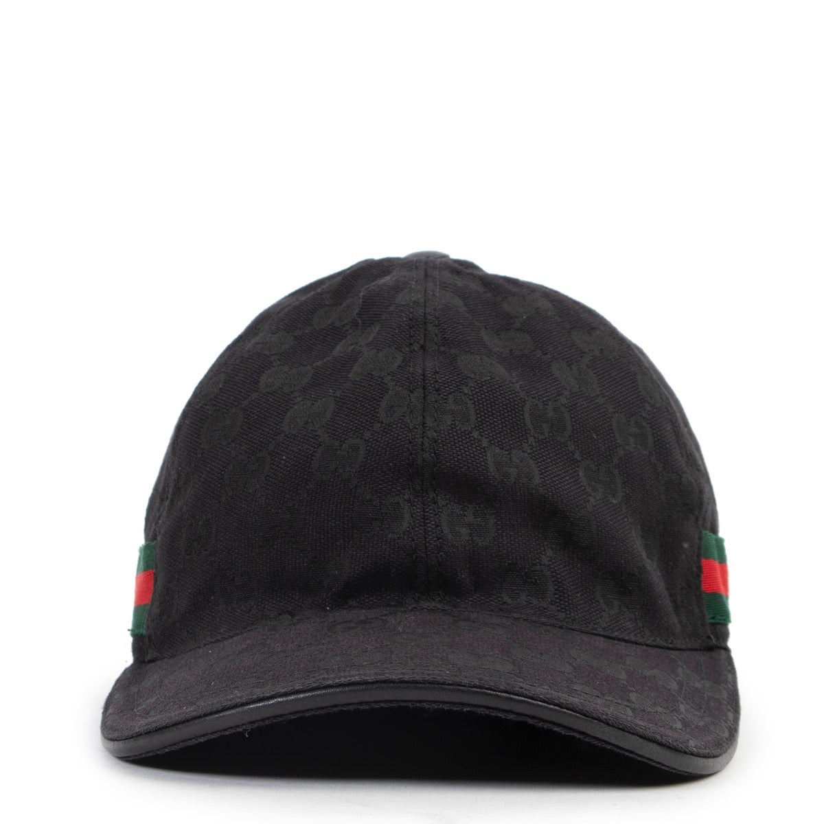 Shop safe online 100% authentic second hand Gucci Black Monogram Canvas Cap - Size S at Labellov in Antwerp.