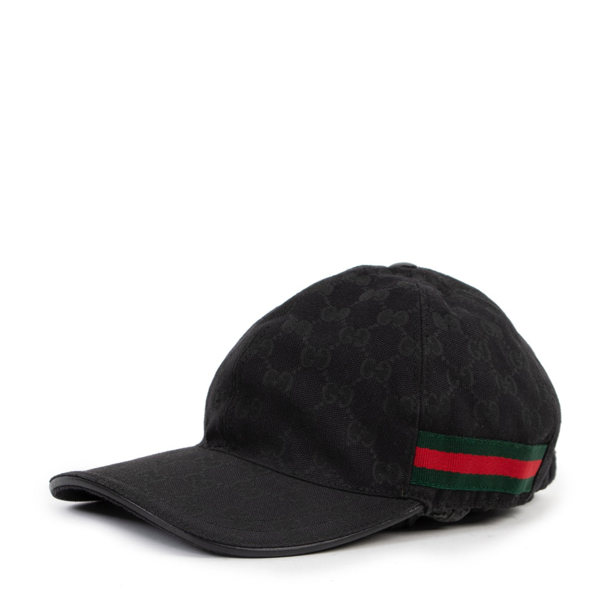 Shop safe online 100% authentic second hand Gucci Black Monogram Canvas Cap - Size S at Labellov in Antwerp.