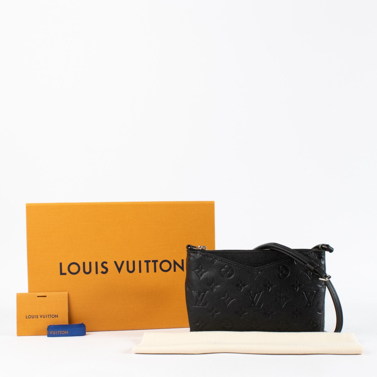 authentic preloved Louis Vuitton Black Monogram Empreinte Pallas Crossbody on Labellov.com