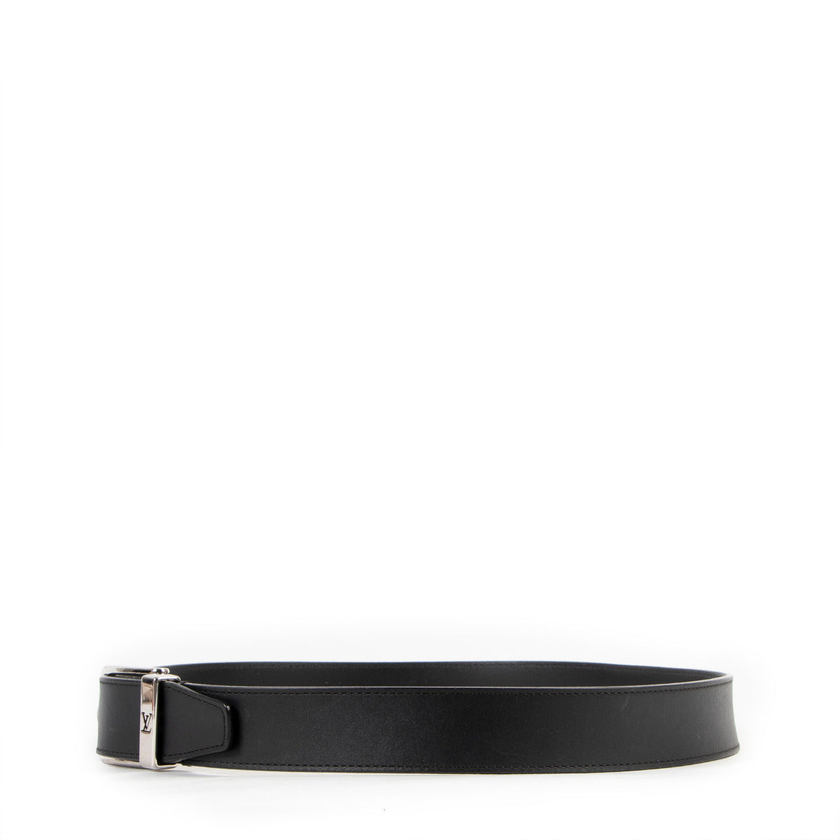 Louis Vuitton Black Leather Pont Neuf 35 mm Belt