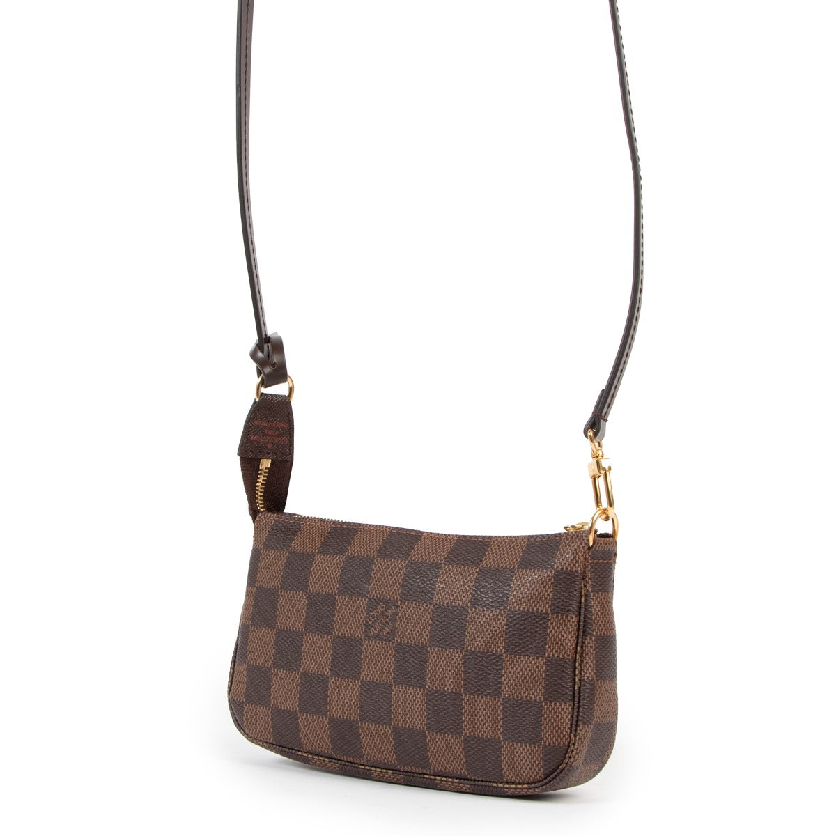 Louis Vuitton Damier Ebene Bucket Pochette Crossbody Bag