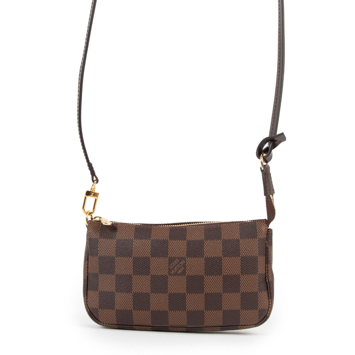Louis Vuitton Damier Ebene Bucket Pochette Crossbody Bag
