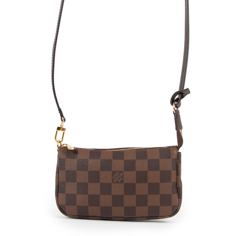 Louis Vuitton Damier Ebene Bucket Pochette Crossbody Bag
