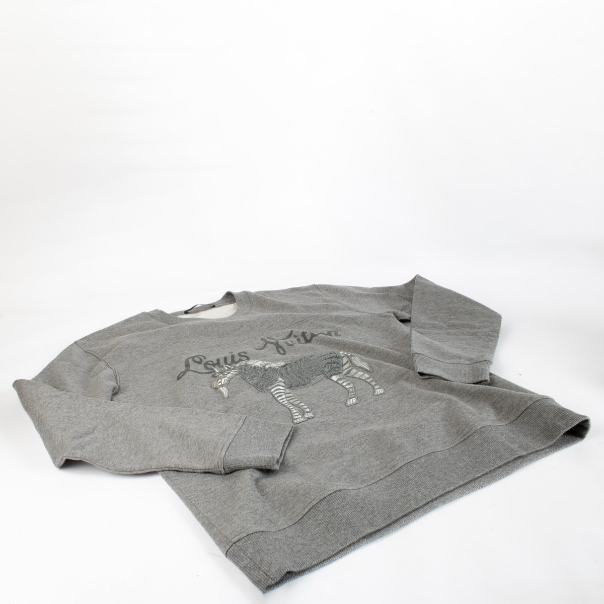 authentic preloved Louis Vuitton 2017 Grey Zebra Sweatshirt on Labellov.com