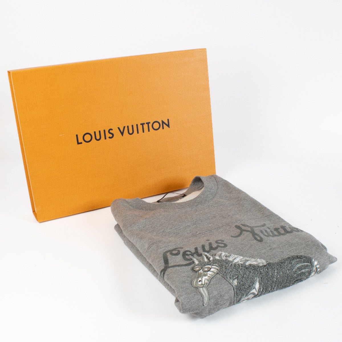 authentic preloved Louis Vuitton 2017 Grey Zebra Sweatshirt on Labellov.com