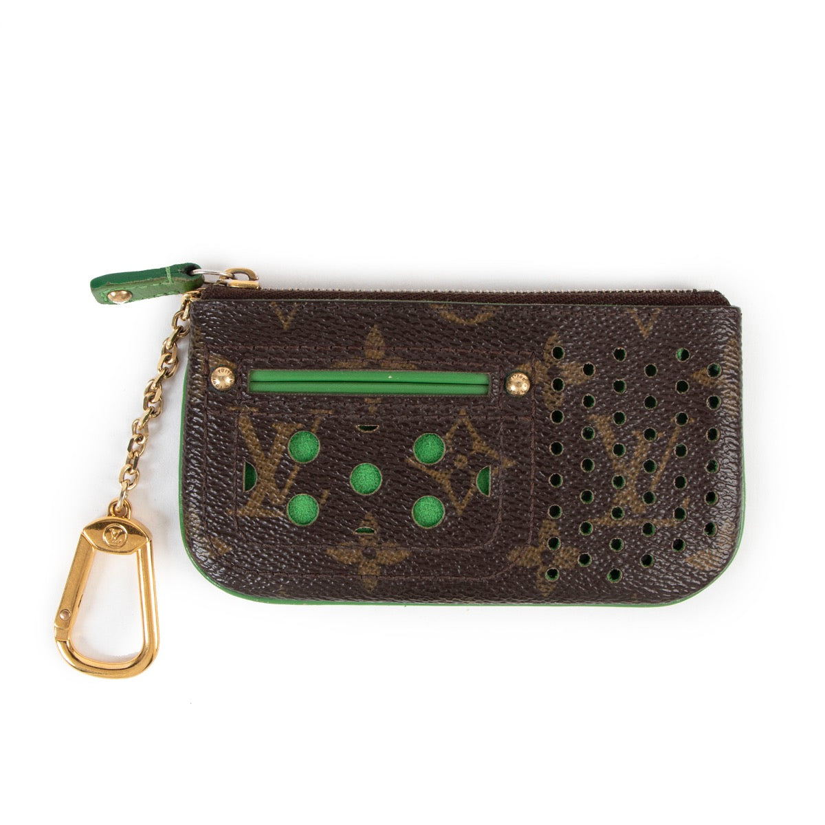 Shop safe online at Labellov in Antwerp this 100% authentic second hand Louis Vuitton Monogram Perforated Key Chain Wallet
