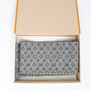 Authentic pre-loved Louis Vuitton Light Grey Monogram Classic Shawl on Labellov.com