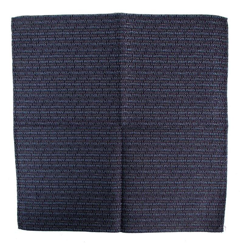 Louis Vuitton Logo Lettering Silk Pocket Square