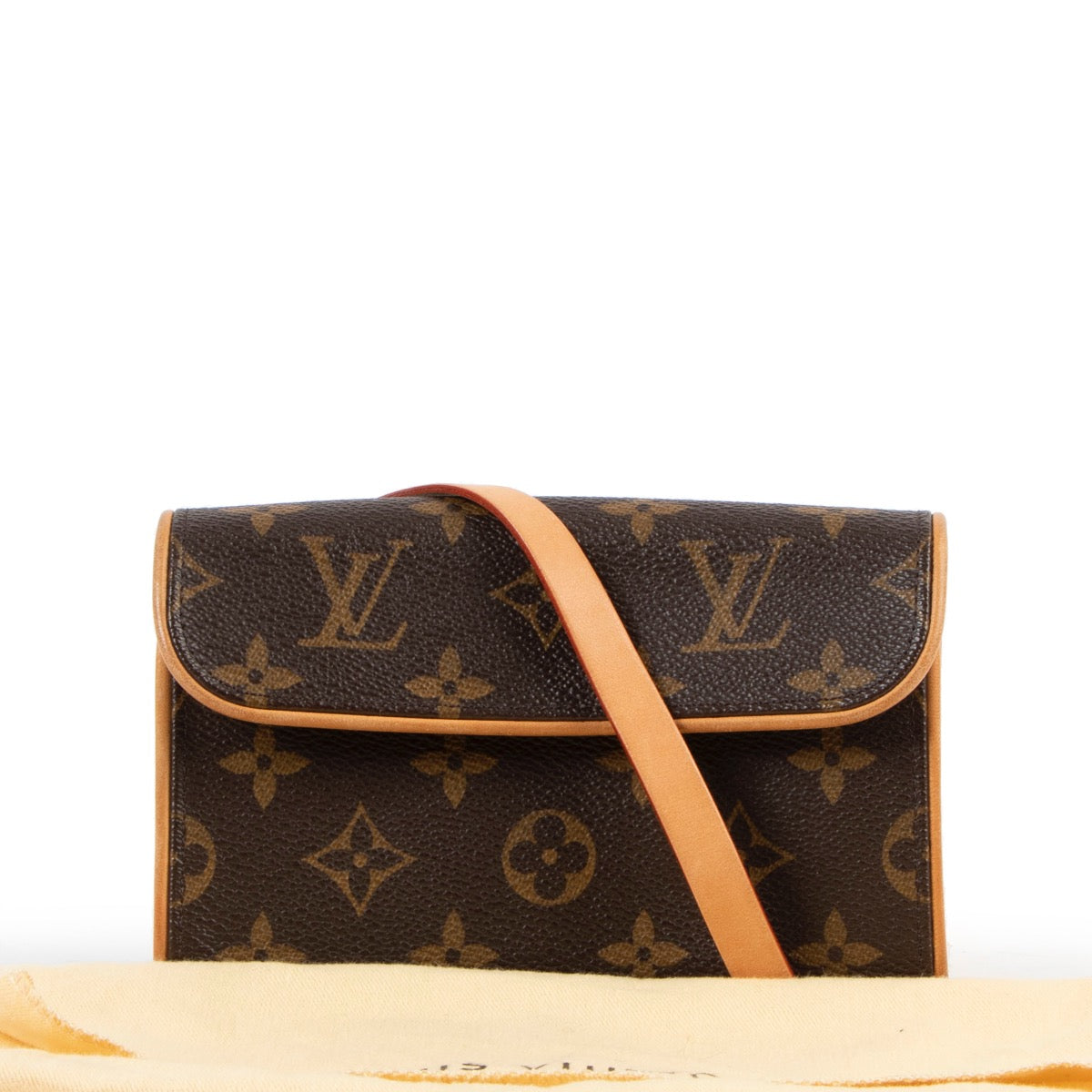 Shop safe online at Labellov in Antwerp this 100% authentic second hand Louis Vuitton Monogram Pochette Florentine Belt Bag