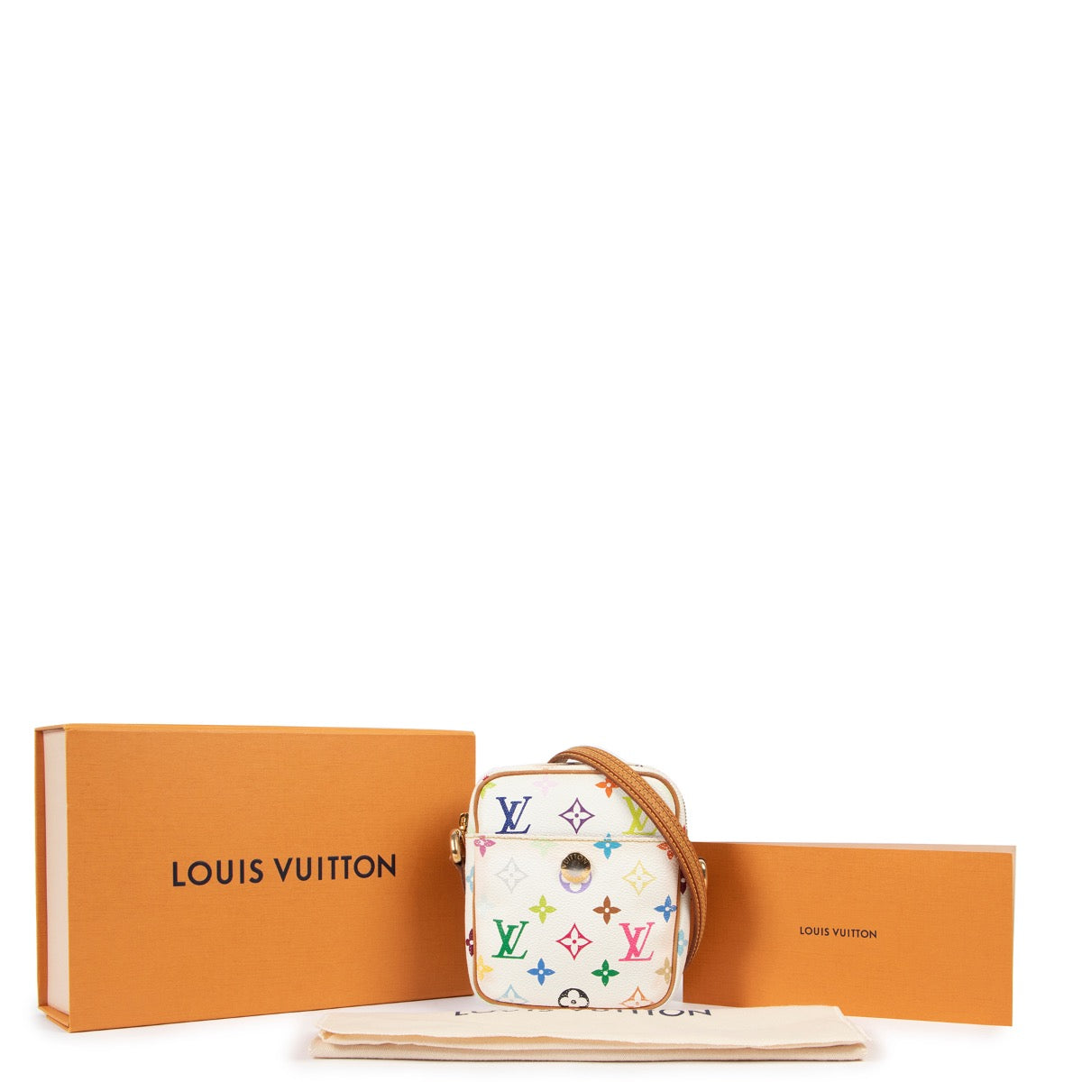 Shop safe online at Labellov in Antwerp this 100% authentic second hand Louis Vuitton Murakami Multicolor Rift Crossbody