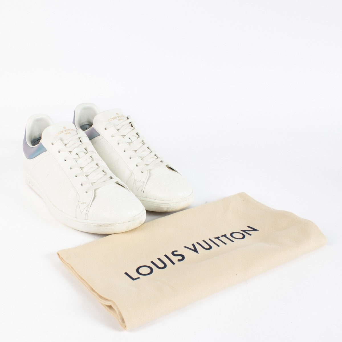 authentic preloved Louis Vuitton White Sneakers on Labellov.com