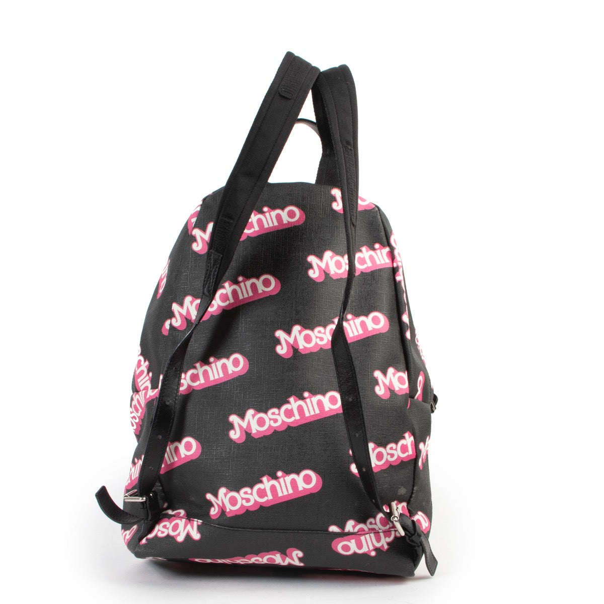 Shop safe online 100% authentic second hand Moschino Black Barbie Backpack at the right price at Labellov in Antwerp.