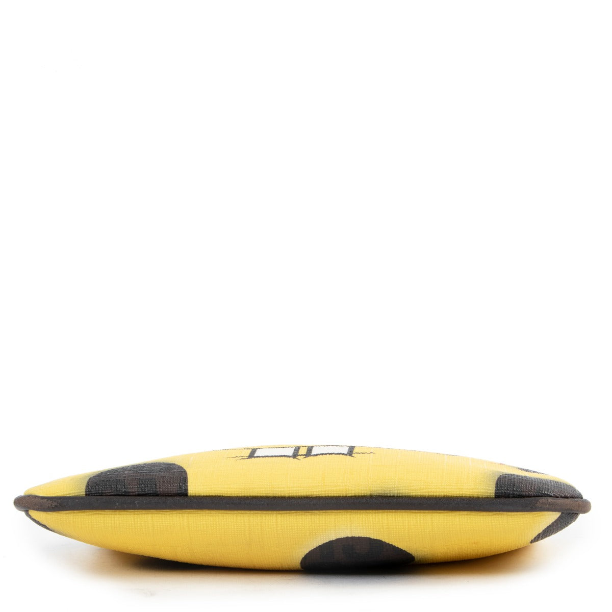 Shop safe online at Labellov in Antwerp this 100% authentic second hand Moschino Yellow Canvas Spongebob Pouch