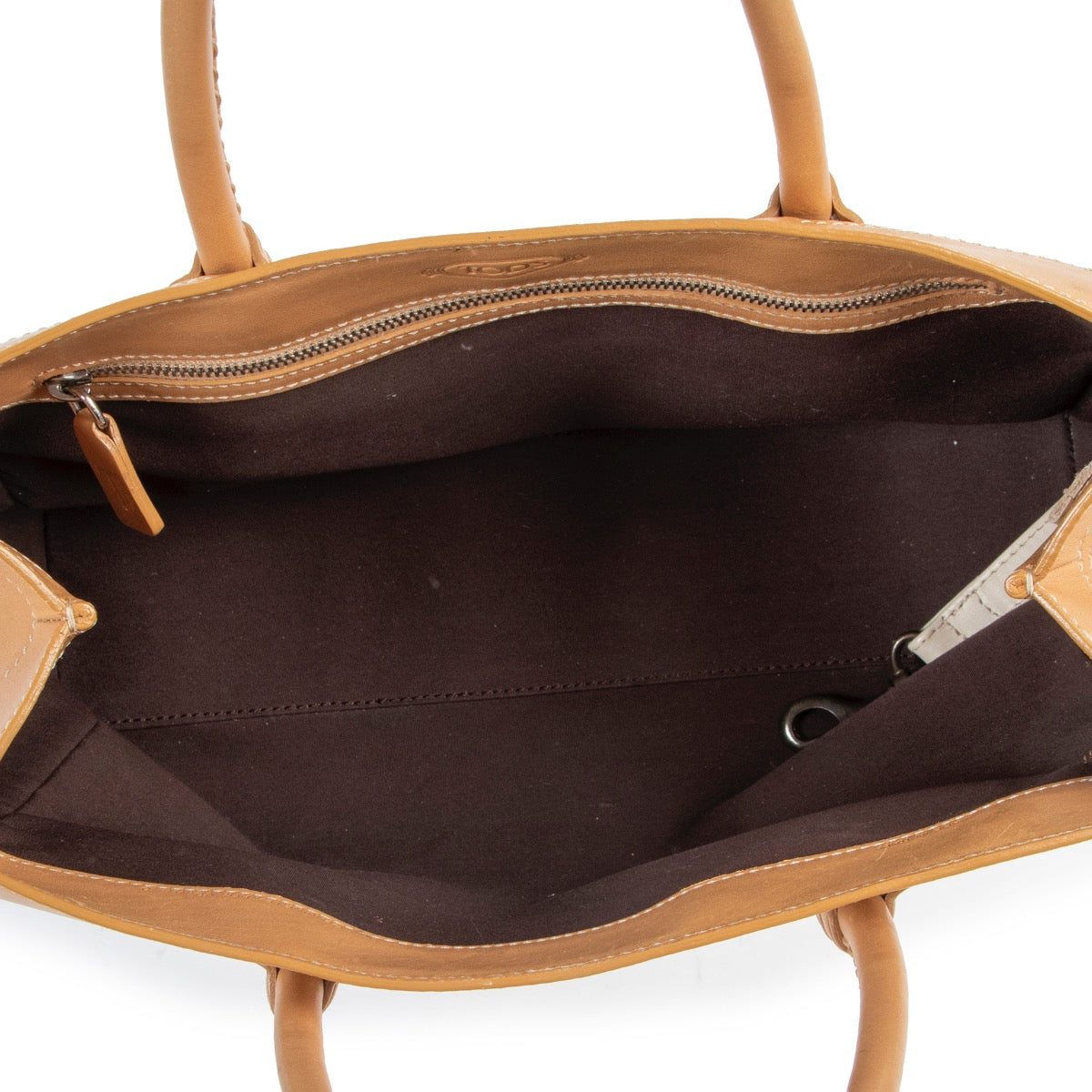 Shop safe online 100% authentic second hand Tods Camel Leather Top handle Bag in very good condition at Labellov in Antwerp.