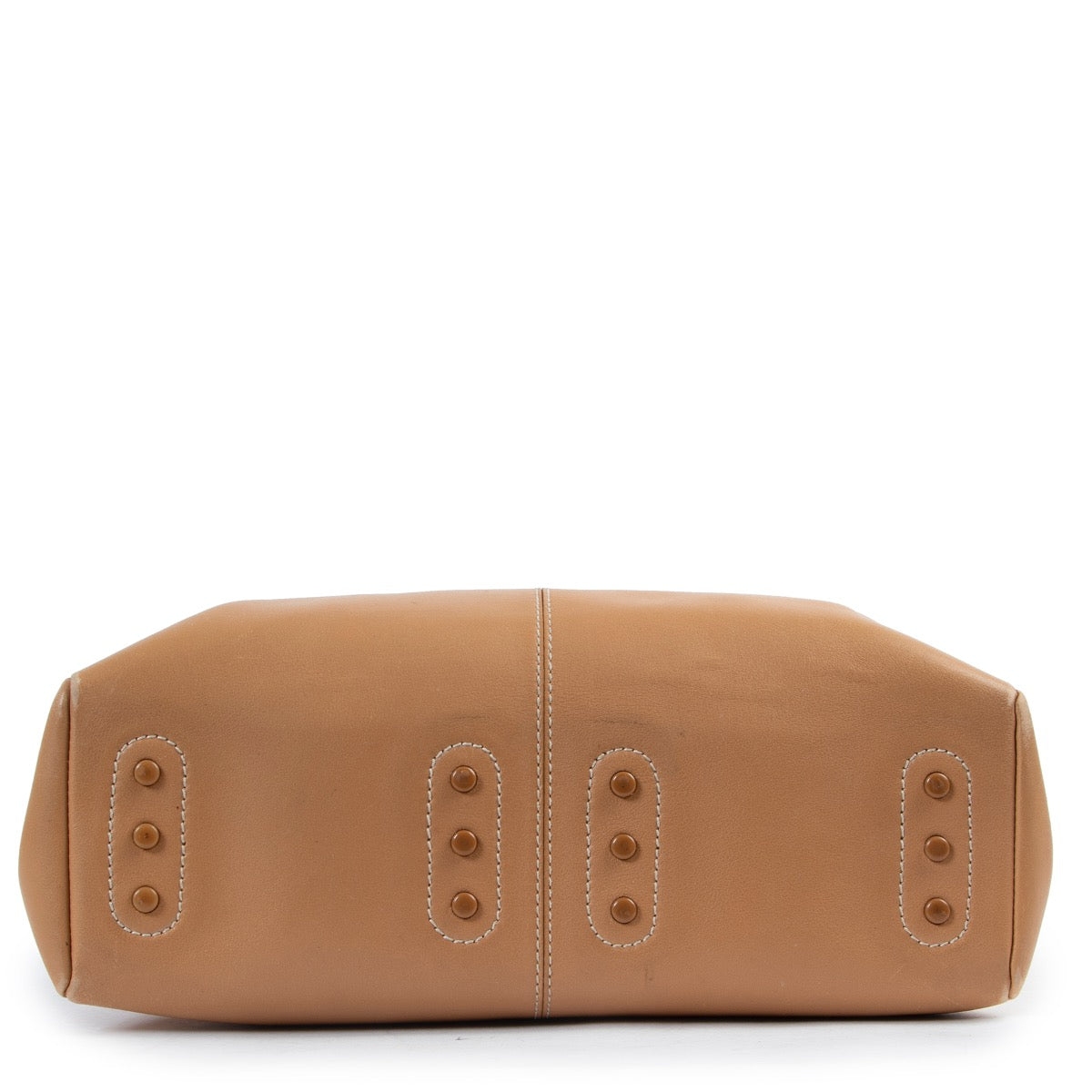 Shop safe online 100% authentic second hand Tods Camel Leather Top handle Bag in very good condition at Labellov in Antwerp.