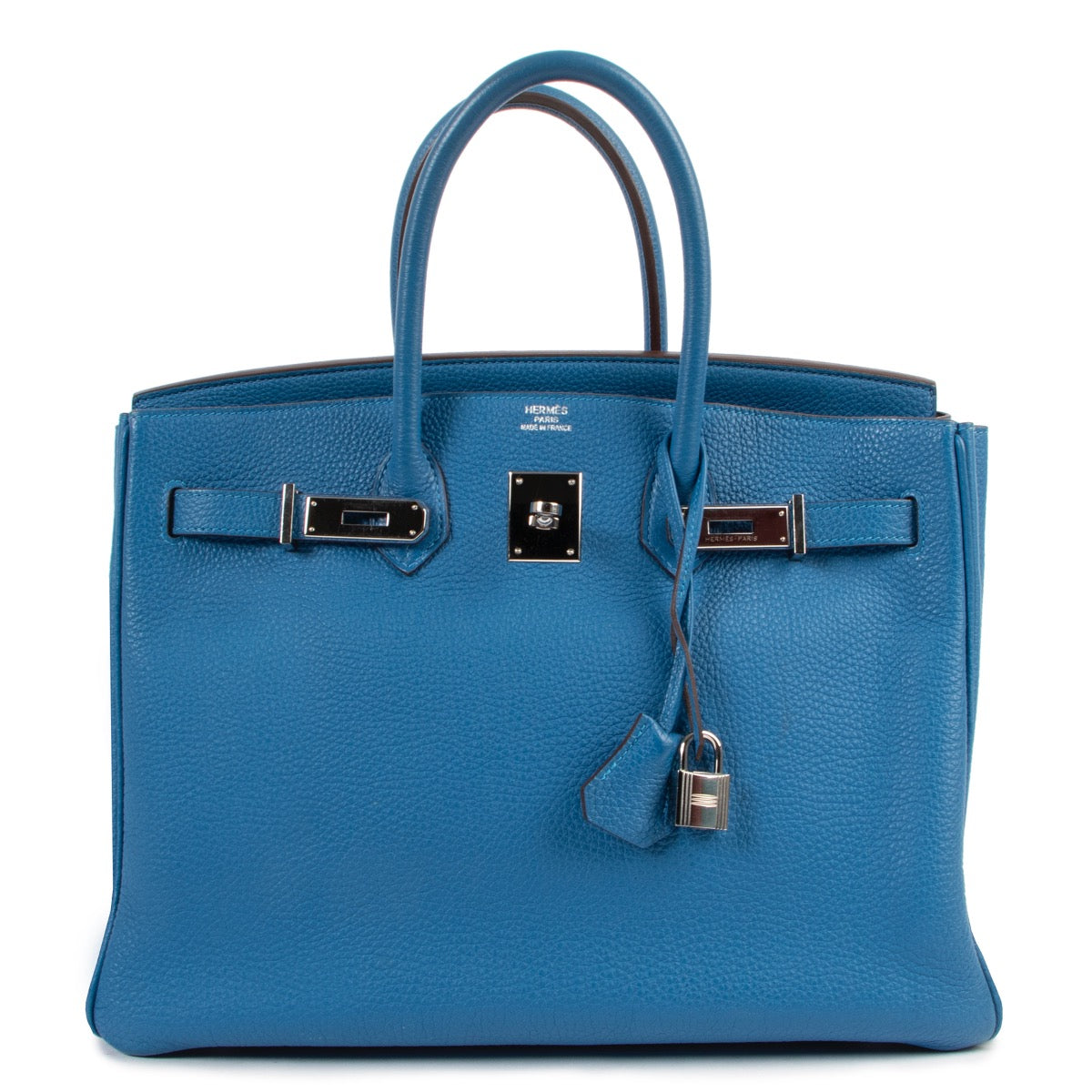 secondhand Hermès Birkin 35 Mykonos Blue Togo Leather PHW