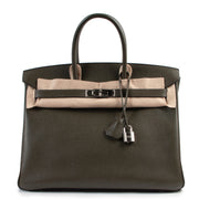 shop safe online your second hand luxury worldwide shipping Vert Bronze Birkin bag
