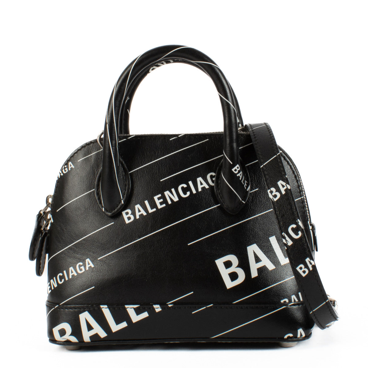 Balenciaga Black Logo Mini Ville Bag
