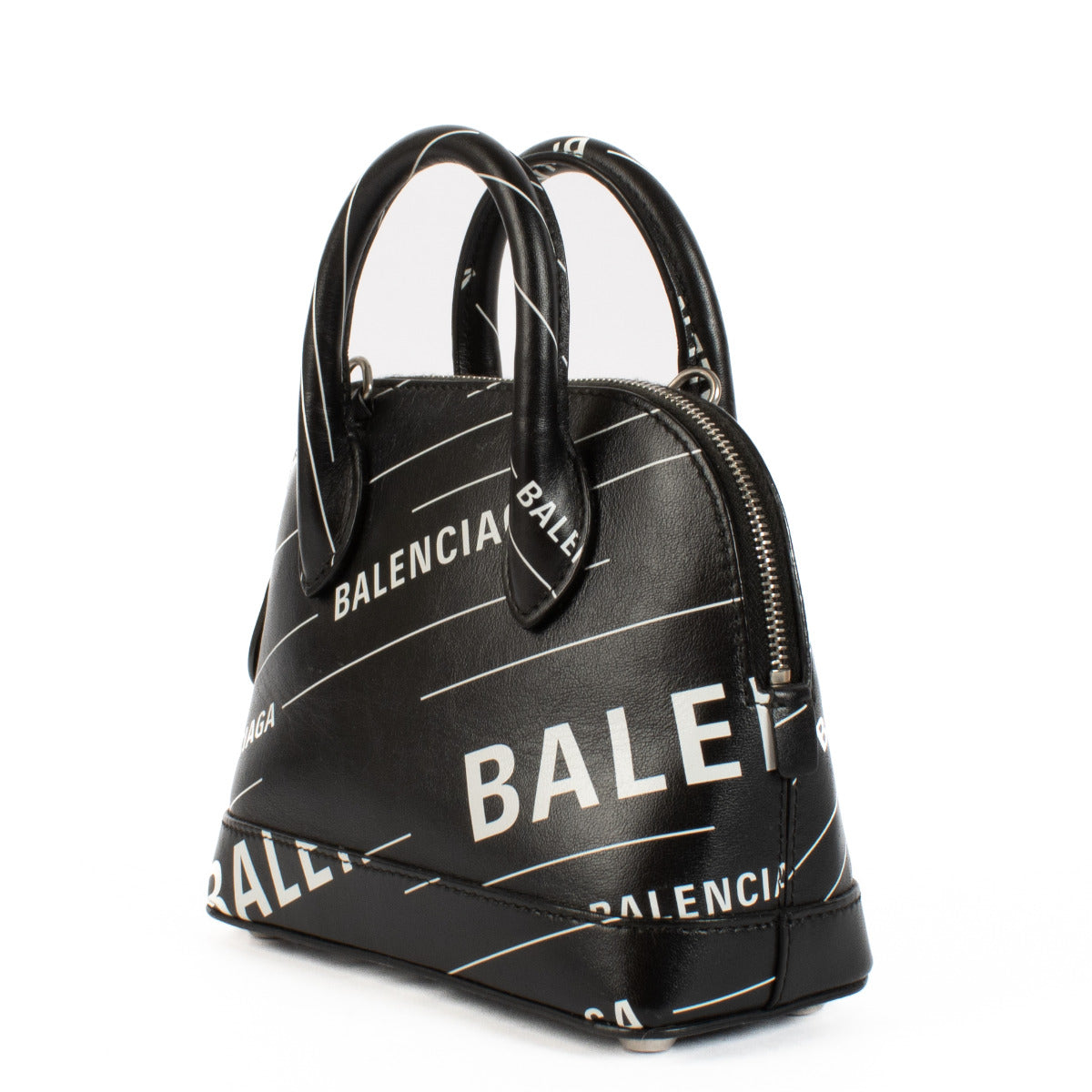 Sac Balenciaga Ville XXS noir à logo imprimé