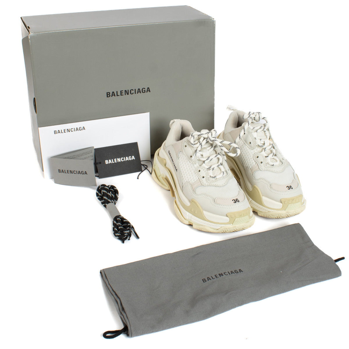 Balenciaga White Triple S Sneakers