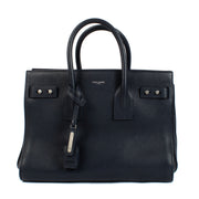 Saint Laurent Blue Supple Grained Leather Sac de Jour Small Bag for the best price at Labellov secondhand luxury in Antwerp and Knokke