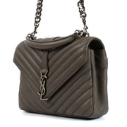 Shop 100% authentic secondhand Saint Laurent Grey Leather Medium College Bag on Labellov.com