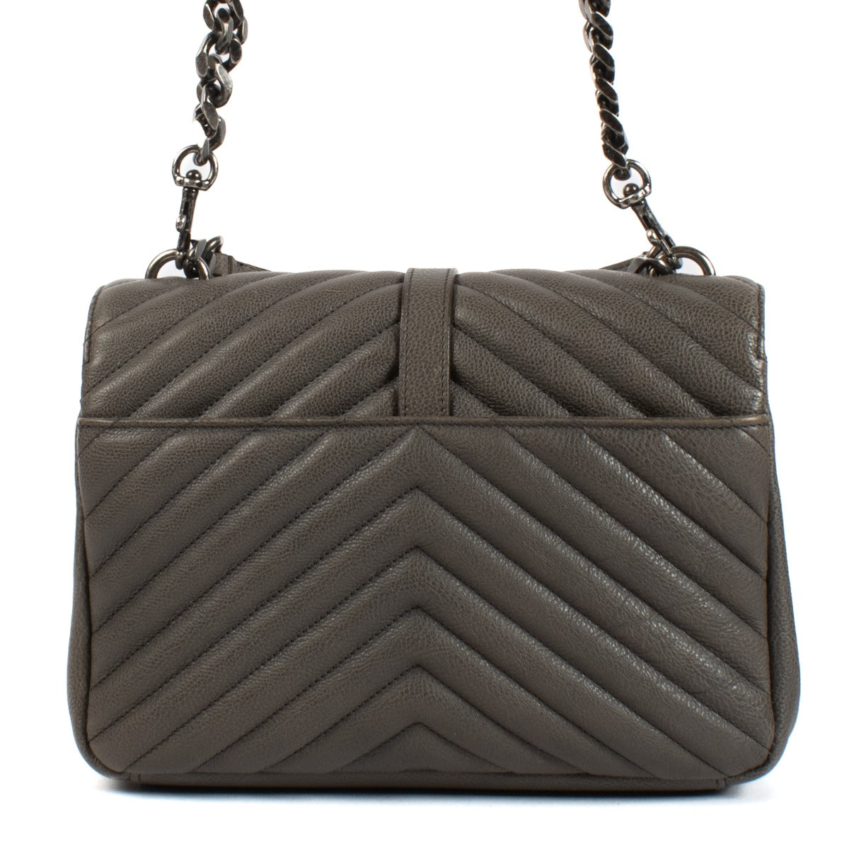 Shop 100% authentic secondhand Saint Laurent Grey Leather Medium College Bag on Labellov.com