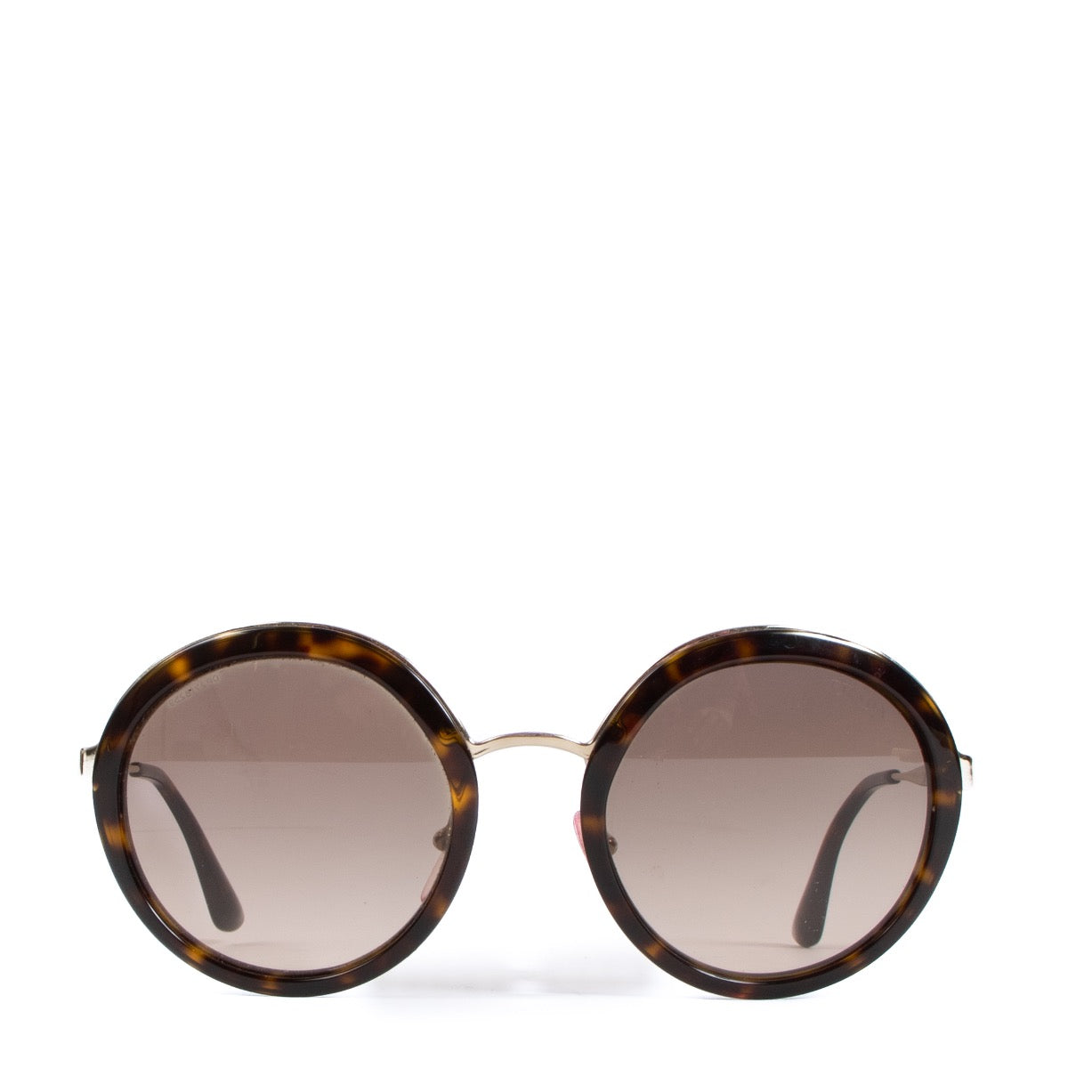 Shop safe online at Labellov in Antwerp, Brussels and Knokke these 100% authentic second hand Prada Tortoise Round Sunglasses