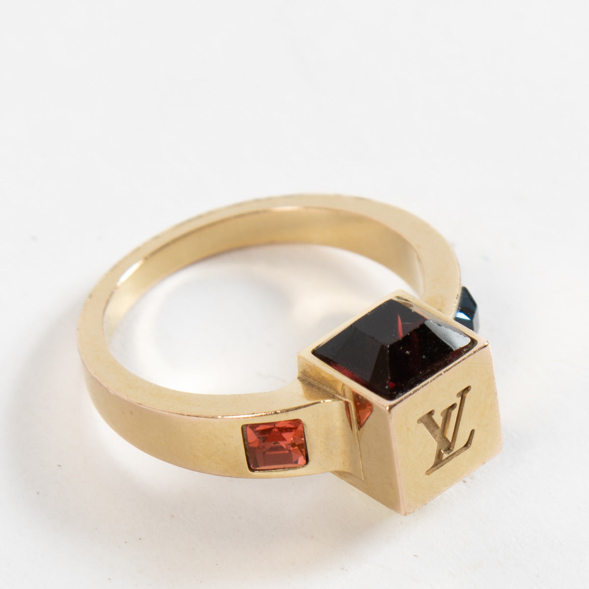 Louis Vuitton Gold-Toned Gambling Ring - size M
