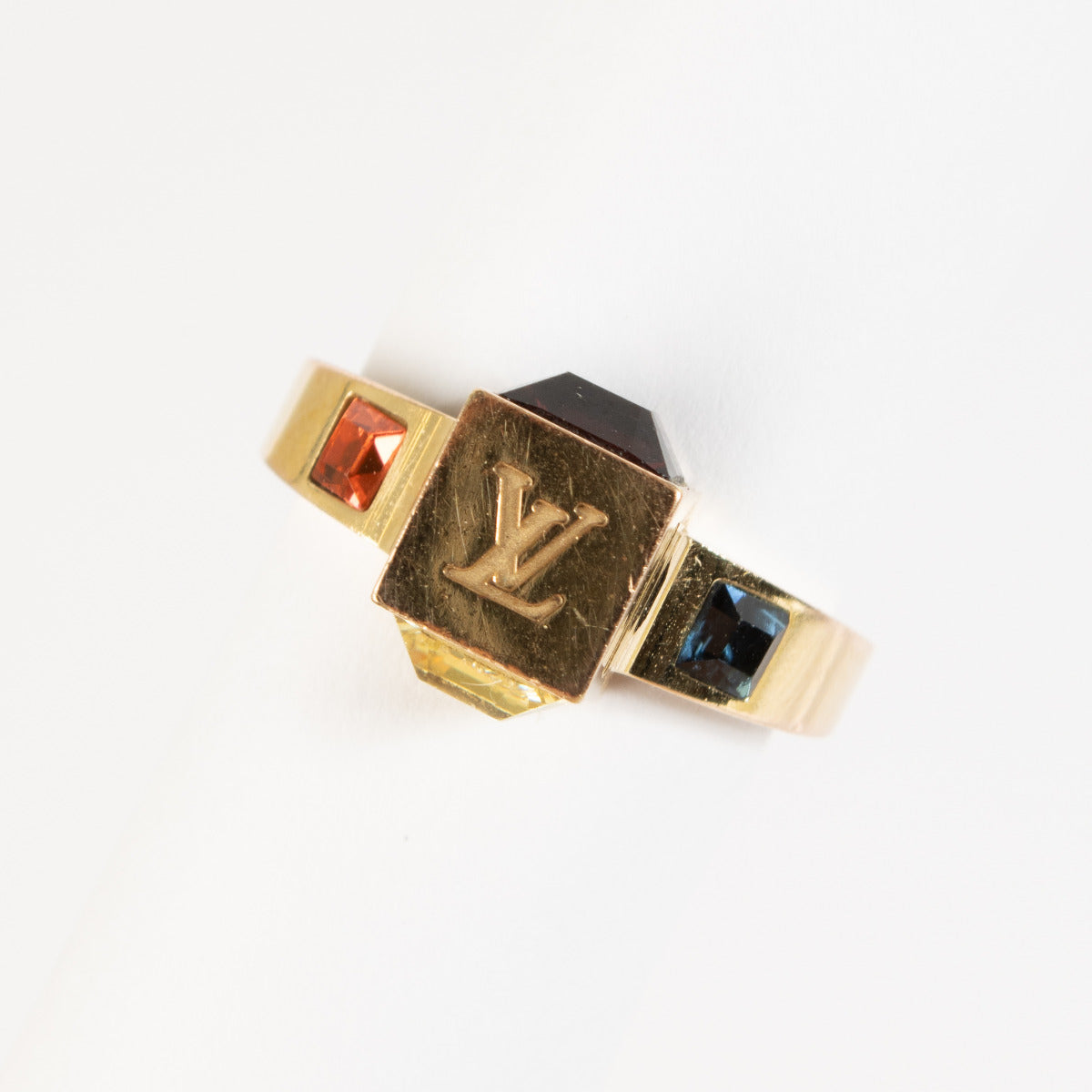Louis Vuitton Gold-Toned Gambling Ring - size M