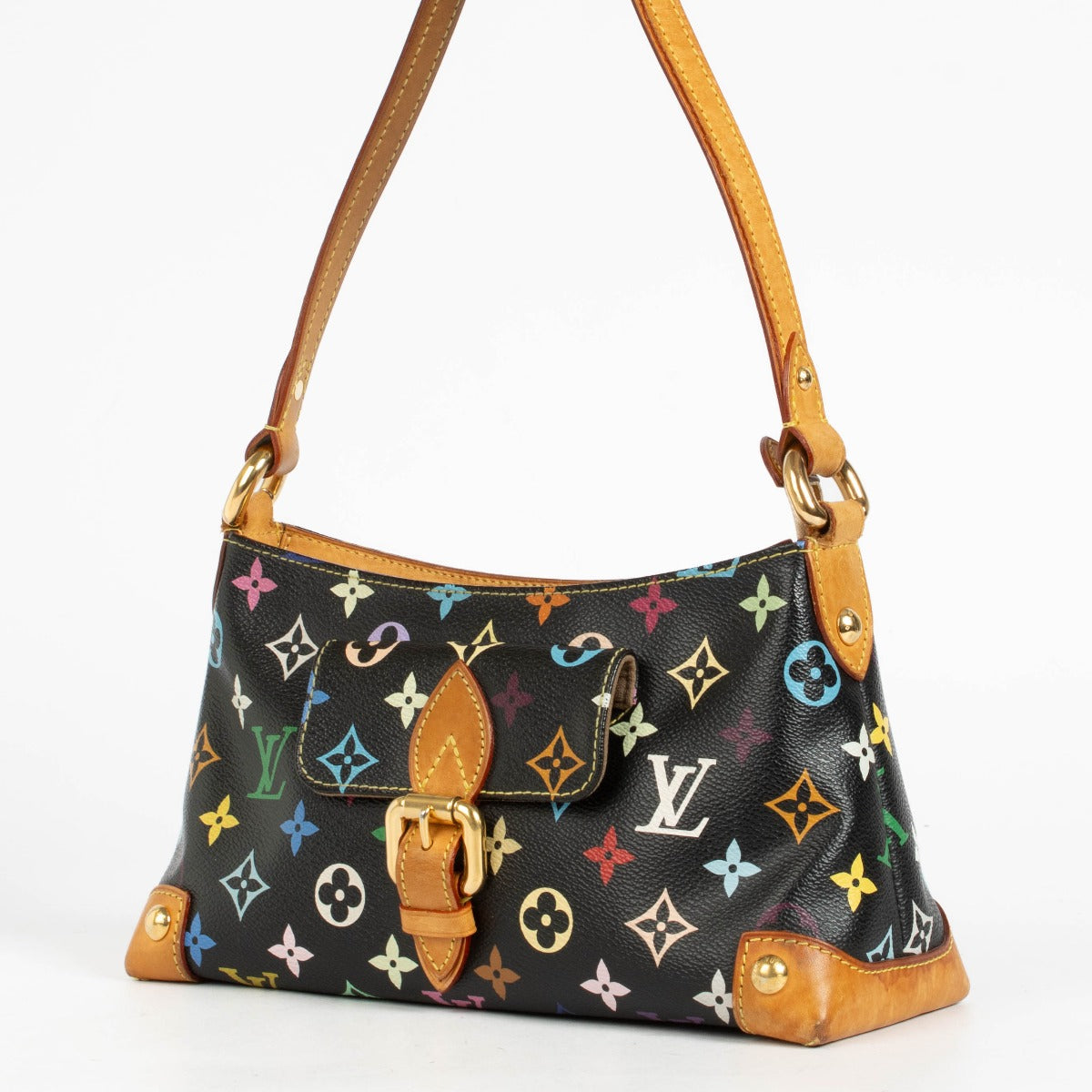 Authentic pre-loved Louis Vuitton Black Monogram Multicolor Eliza Bag on Labellov.com