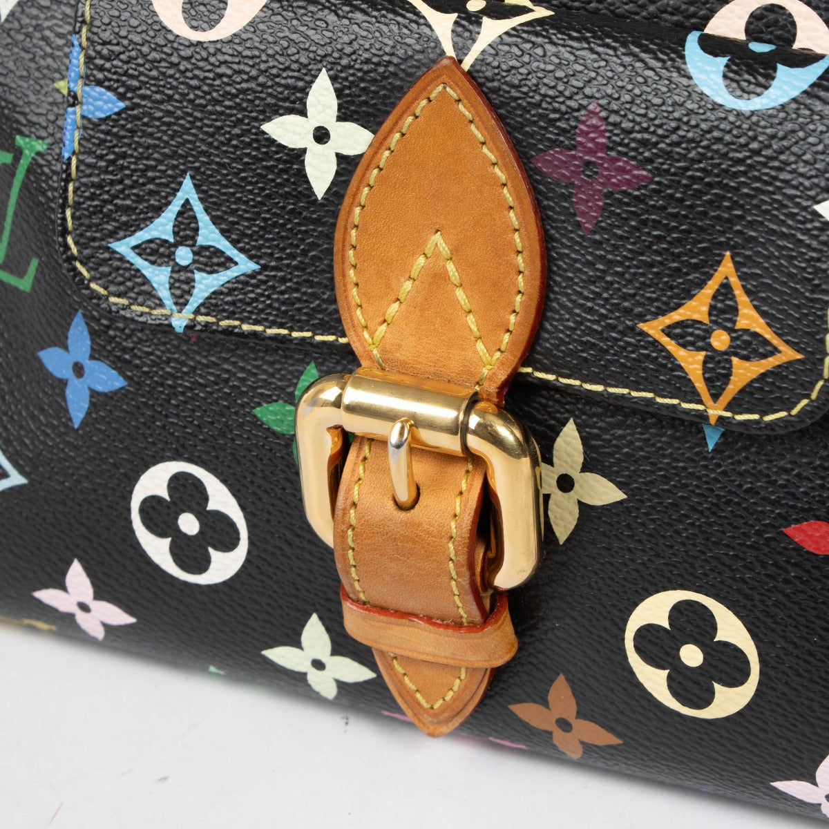 Authentic pre-loved Louis Vuitton Black Monogram Multicolor Eliza Bag on Labellov.com