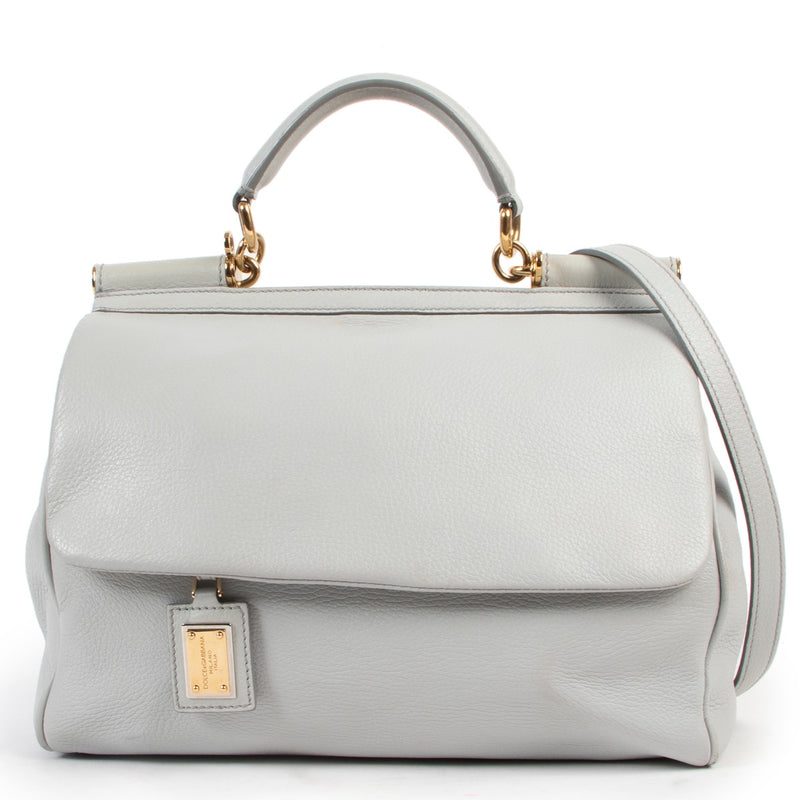 Shop safe online 100% authentic second hand Dolce & Gabbana Grey 'Miss Sicily' Shoulder Bag in very good condition at the right price at Labellov in Antwerp.