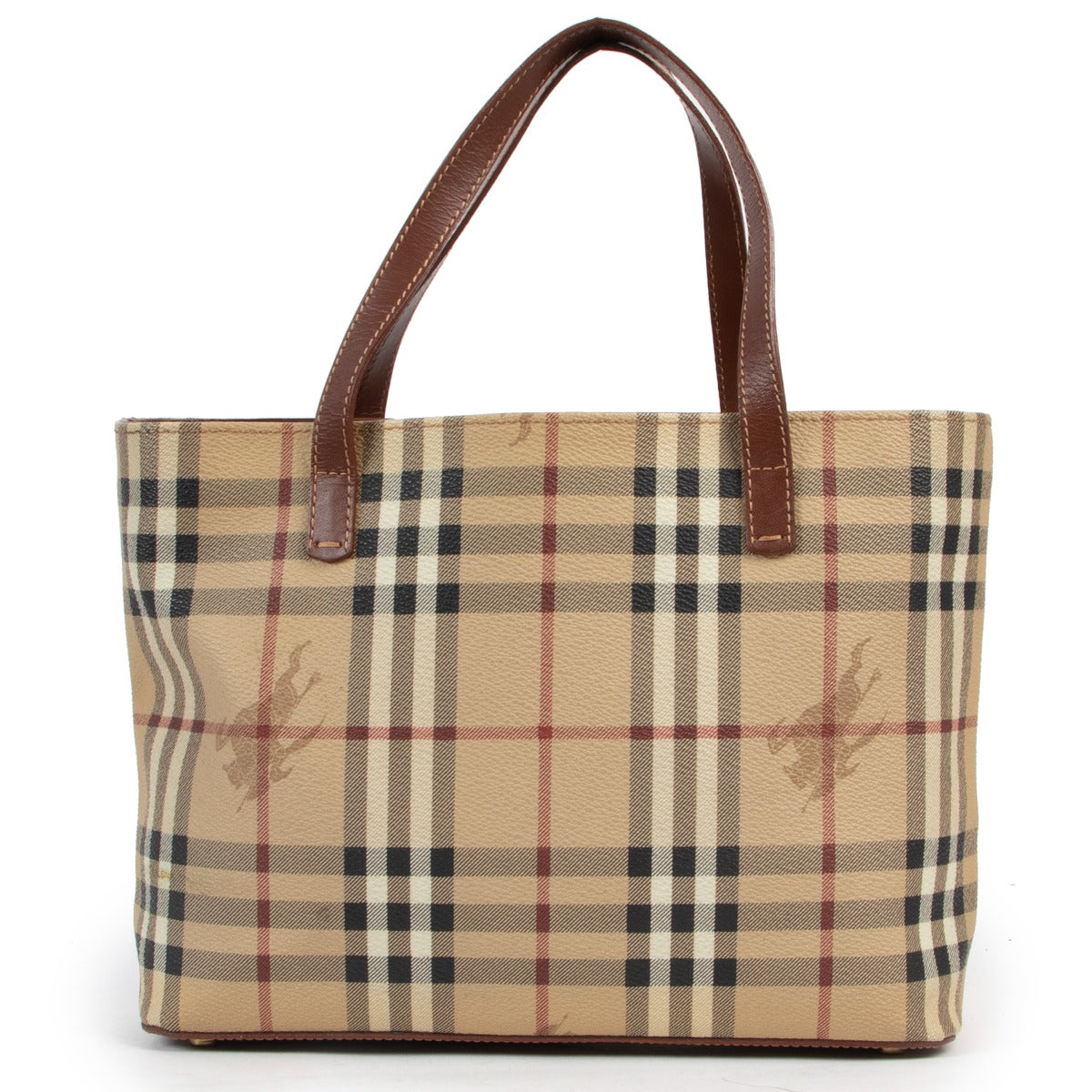 Burberry Monogram Canvas Top Handle Bag available at Labellov