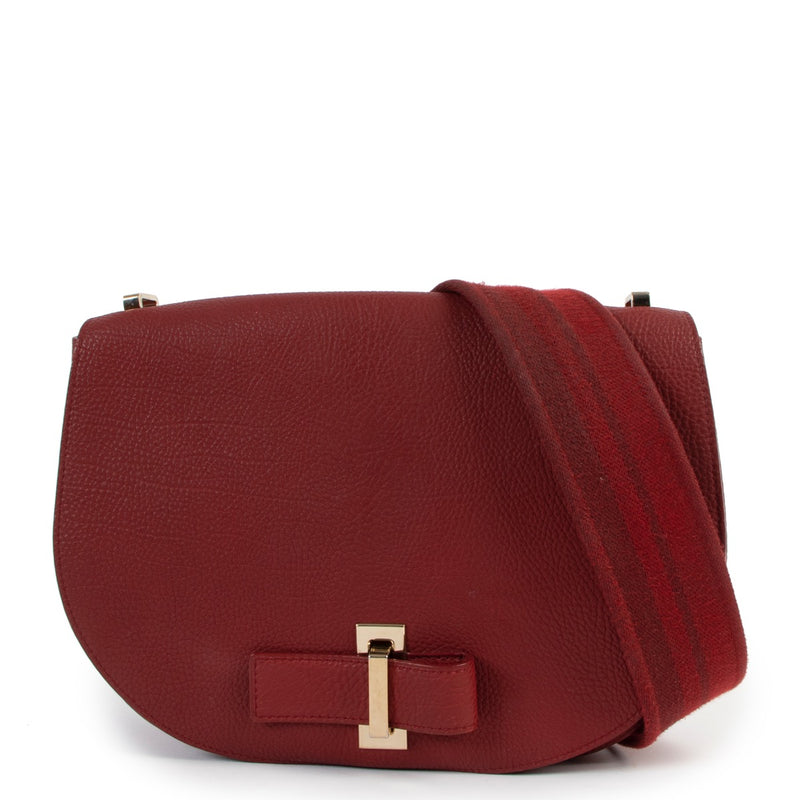 Shop authentic second hand Delvaux Le Mutin Red Crispy Calf Crossbody Bag at Labellov