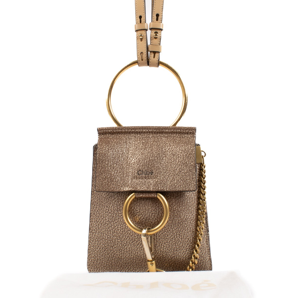 shop 100% authentic second hand Chloé Gold Mini Fave Bracelet Bag on Labellov.com