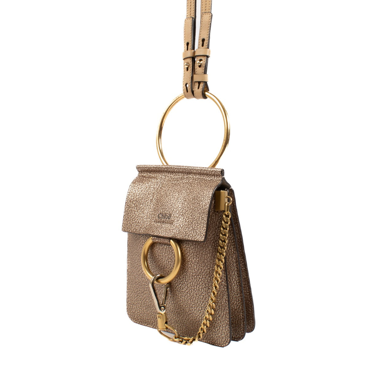 shop 100% authentic second hand Chloé Gold Mini Fave Bracelet Bag on Labellov.com