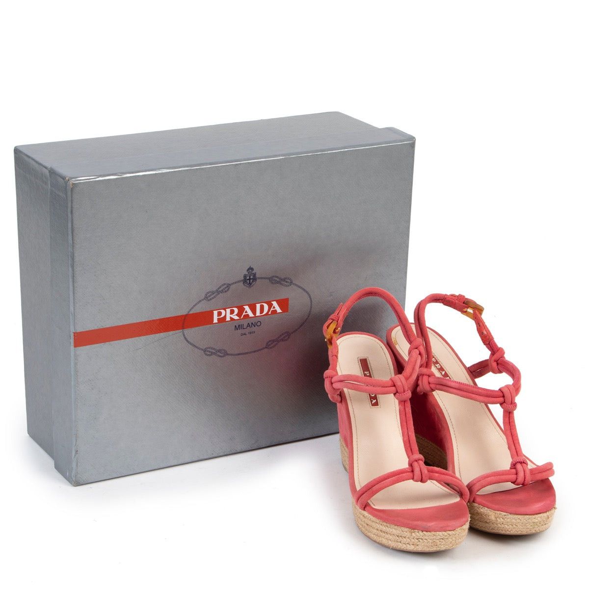 Shop safe online 100% authentic second hand Prada Pink Wedge Heels - Size 37,5 in very good condition at the right price at Labellov in Antwerp.
