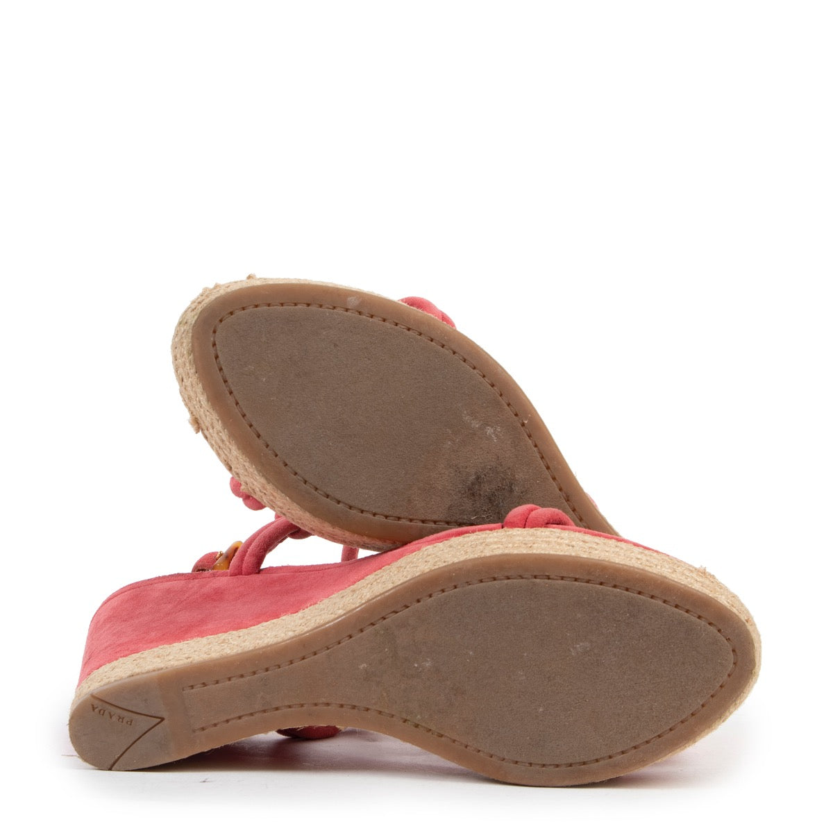 Shop safe online 100% authentic second hand Prada Pink Wedge Heels - Size 37,5 in very good condition at the right price at Labellov in Antwerp.