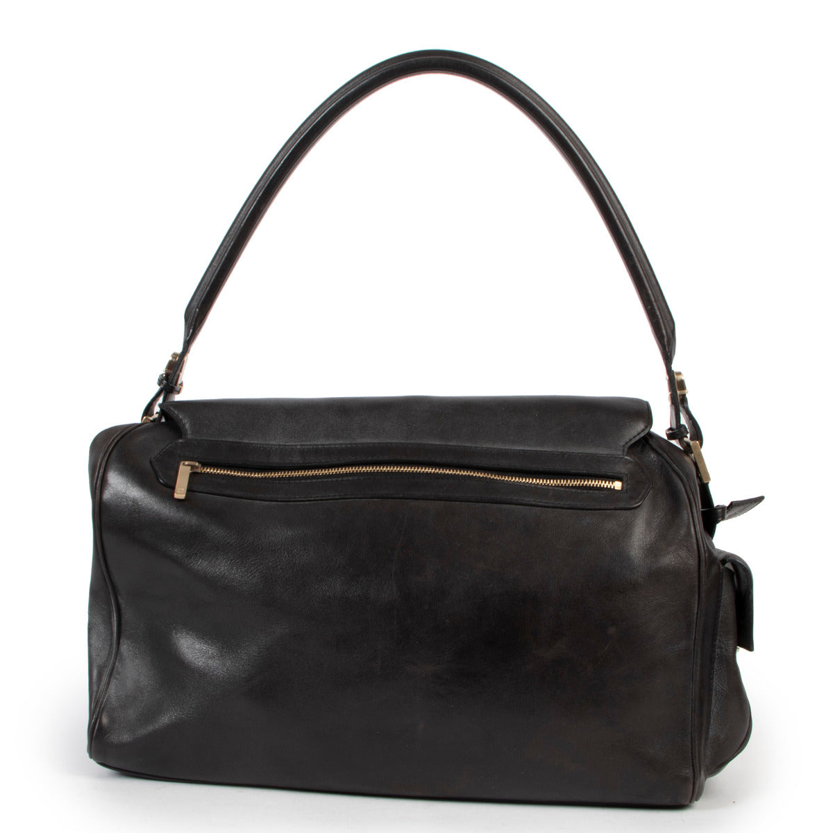 Delvaux Coquin Poches Black Bridon Shoulder Bag