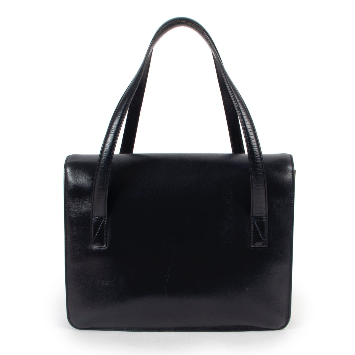 Shop safe online 100% authentic second hand Delvaux Blue Shoulder Bag in good preloved condition at Labellov in Antwerp.