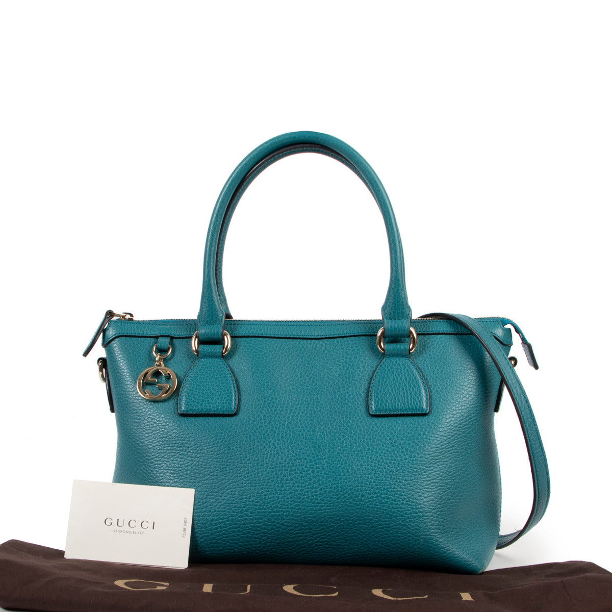 Gucci Teal GG Charm Schoudertas