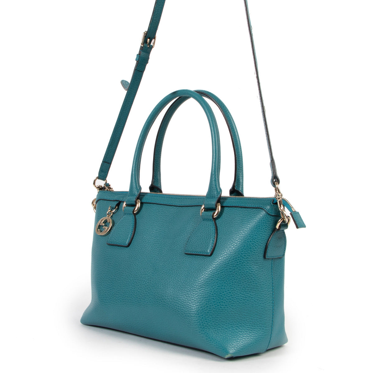 Gucci Teal GG Charm Schoudertas