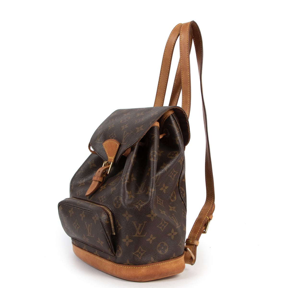 Shop safe online 100% authentic second hand Louis Vuitton Monogram Montsouris Backpack in very good condition at Labellov in Antwerp.