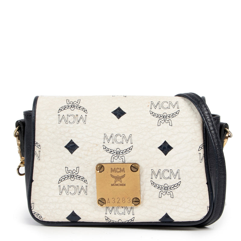 MCM Witte Logo Mini Crossbodytas