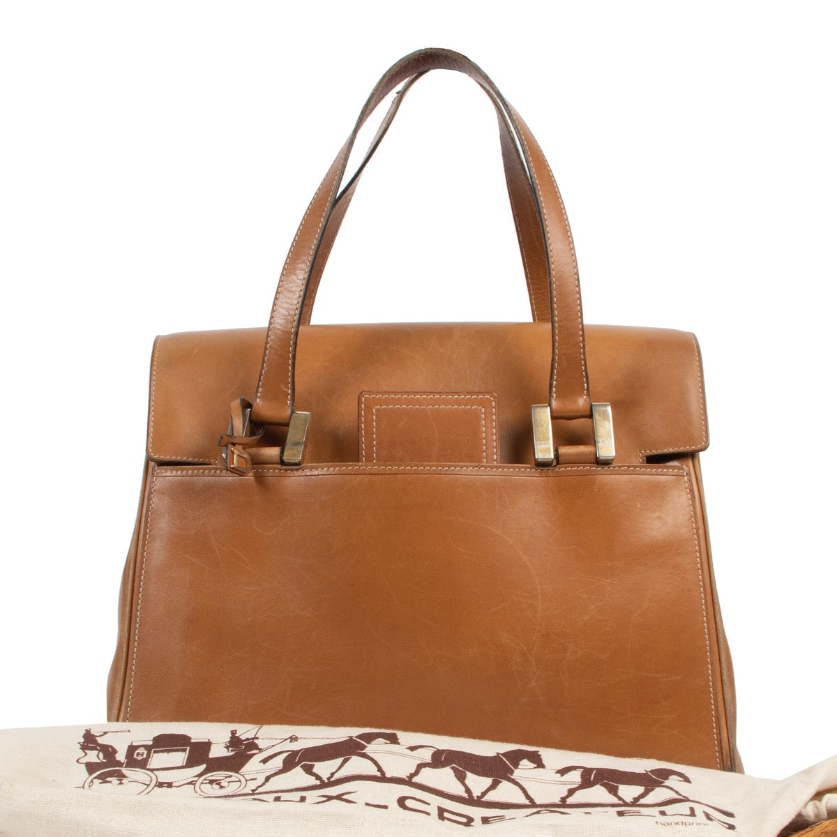 Shop safe online 100% authentic second hand Delvaux Cognac Shoulder Bag in good preloved condition at Labellov in Antwerp.