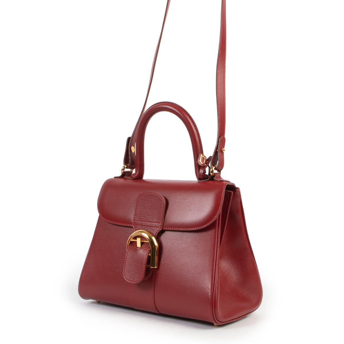 Shop safe online 100% authentic second hand Delvaux Red Jumping PM Brillant in very good condition at Labellov in Antwerp.