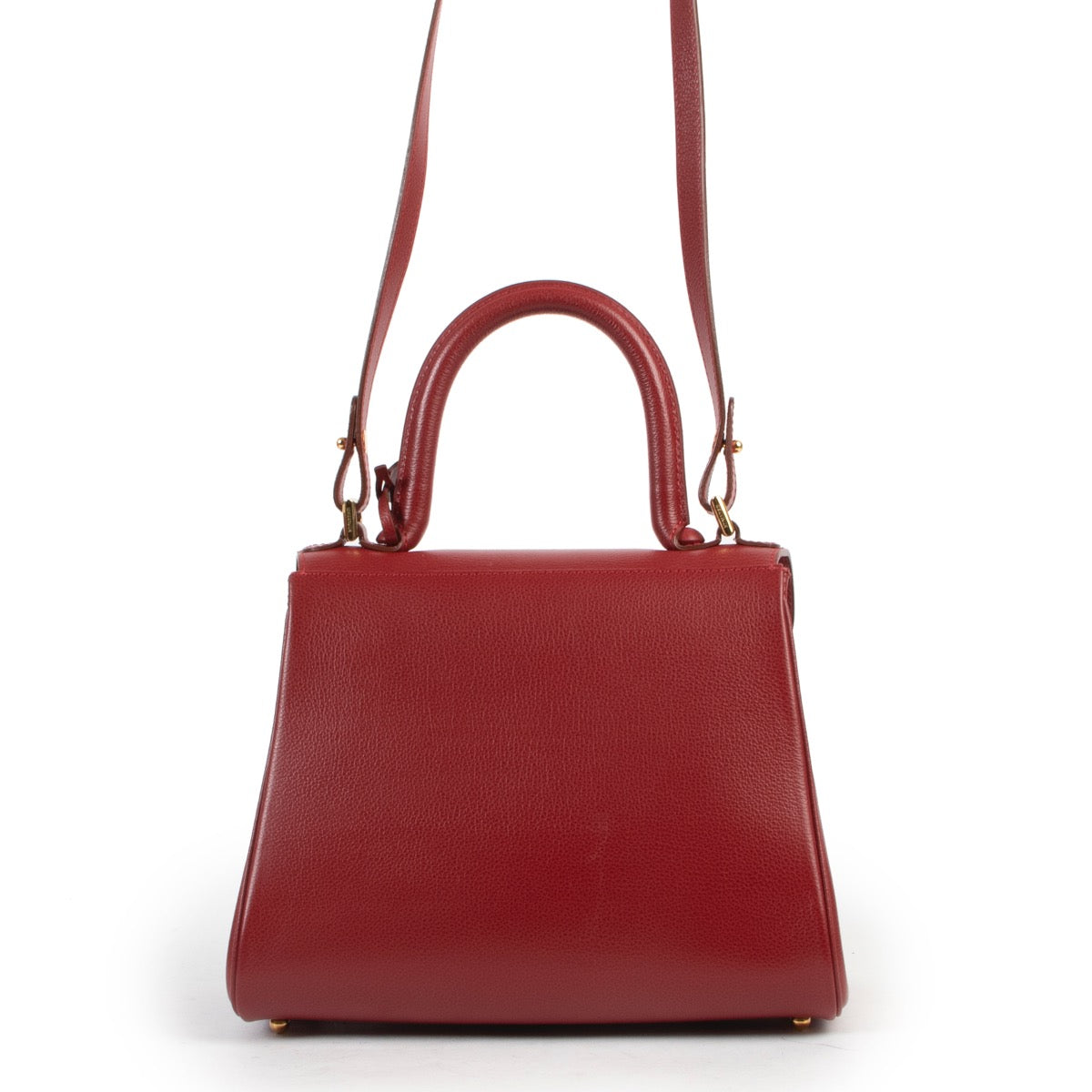 Shop safe online 100% authentic second hand Delvaux Red Jumping PM Brillant in very good condition at Labellov in Antwerp.