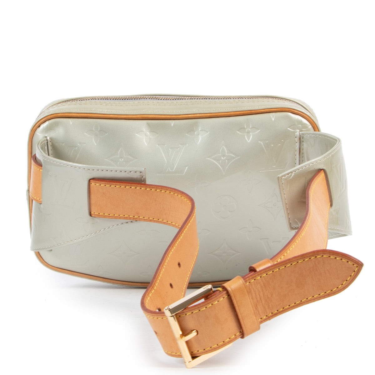 acheter en ligne seconde main Louis Vuitton Pistache Patent Fulton Waist Bag