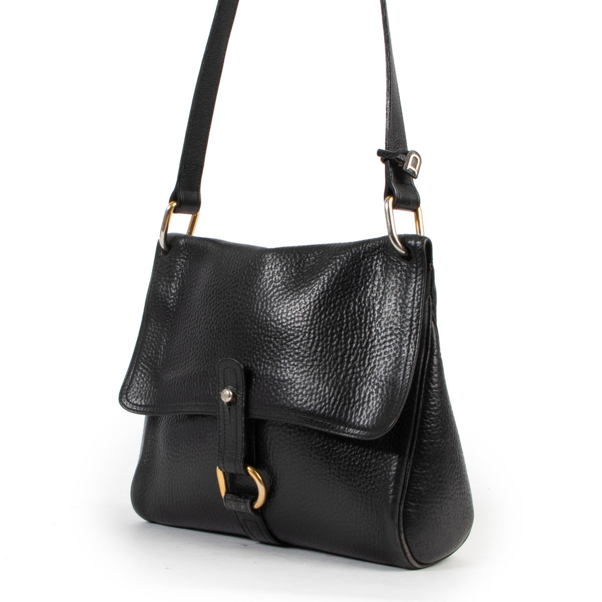 Delvaux Navy Blue Fichu Crossbody Bag